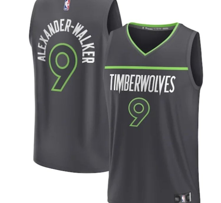 Nickeil Alexander-walker Minnesota Timberwolves Fast Break Player Jersey - Statement Edition - Black