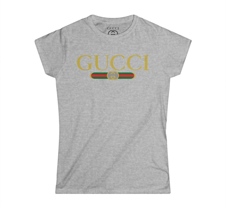 Gucci Gg Logo Women Grey T-shirt - Size Usa