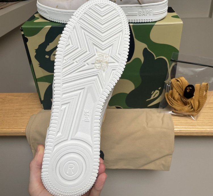 Bape Beige Sta 5 Sneakers