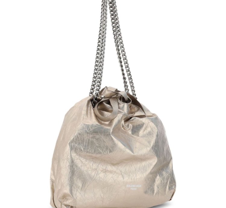 Balenciaga Crush Metallic Tote Bag