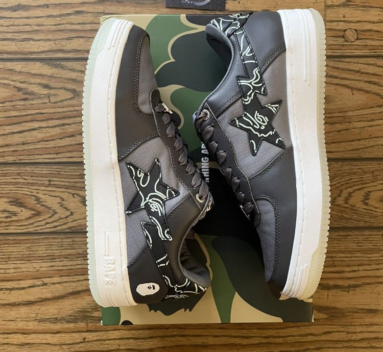 Bape Charcoal Text Code Camo Bapestas