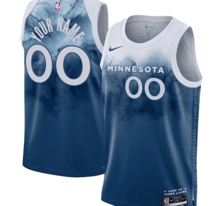 Minnesota Timberwolves Nike Unisex 202324 Custom Swingman Jersey - Blue - City Edition