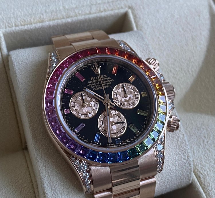 Rolex Daytona Rainbow 116595rbow Rose Gold Sapphire Gem Bezel Diamond Lugs - Rare - Unworn 2021