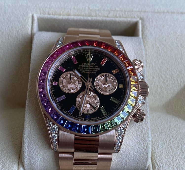 Rolex Daytona Rainbow 116595rbow Rose Gold Sapphire Gem Bezel Diamond Lugs - Rare - Unworn 2021