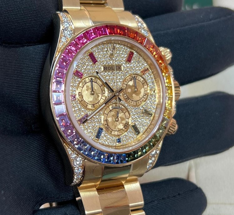 Rolex Daytona Rainbow Pave Dial Off Catalogue