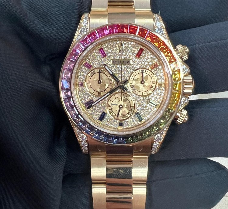 Rolex Daytona Rainbow Pave Dial Off Catalogue