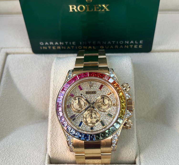 Rolex Daytona Rainbow Pave Dial Off Catalogue