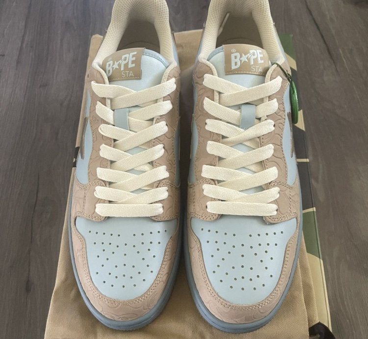 Bape Court Sta Size 10 Sax Light Blue Brand New