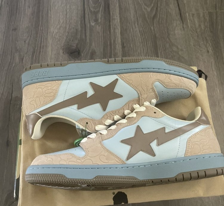 Bape Court Sta Size 10 Sax Light Blue Brand New