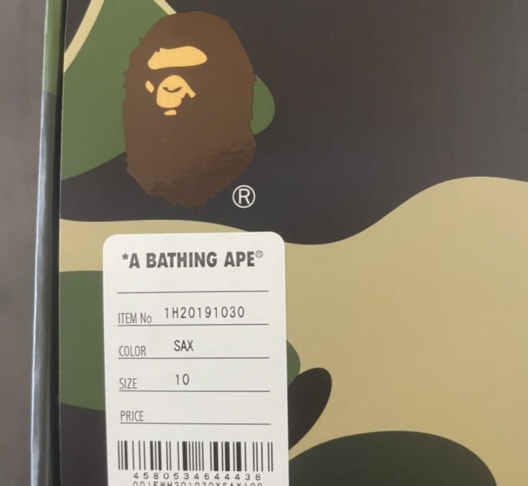 Bape Court Sta Size 10 Sax Light Blue Brand New