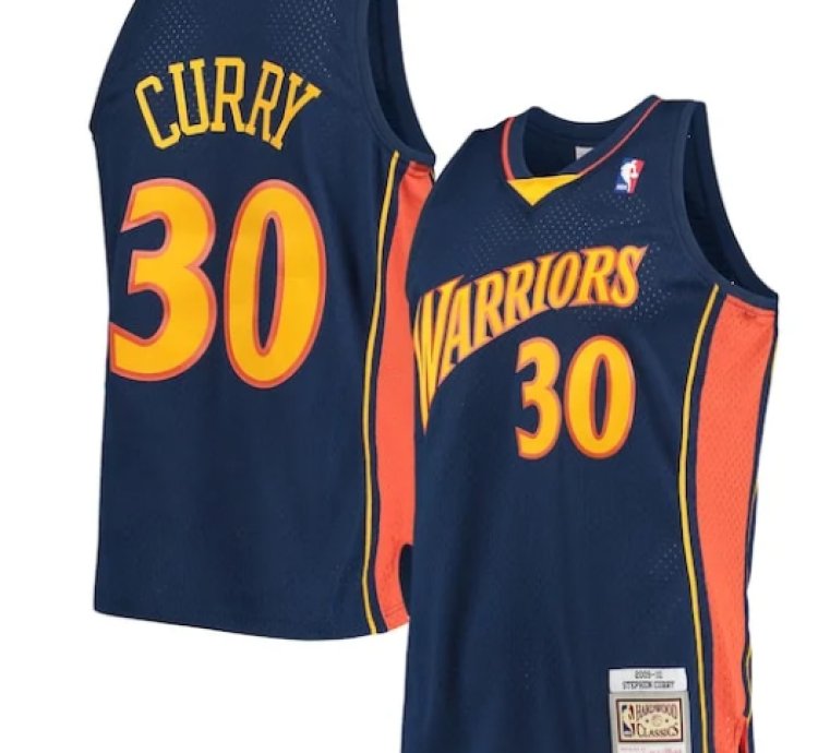 Stephen Curry Golden State Warriors Hardwood Classics Swingman Jersey - Navy