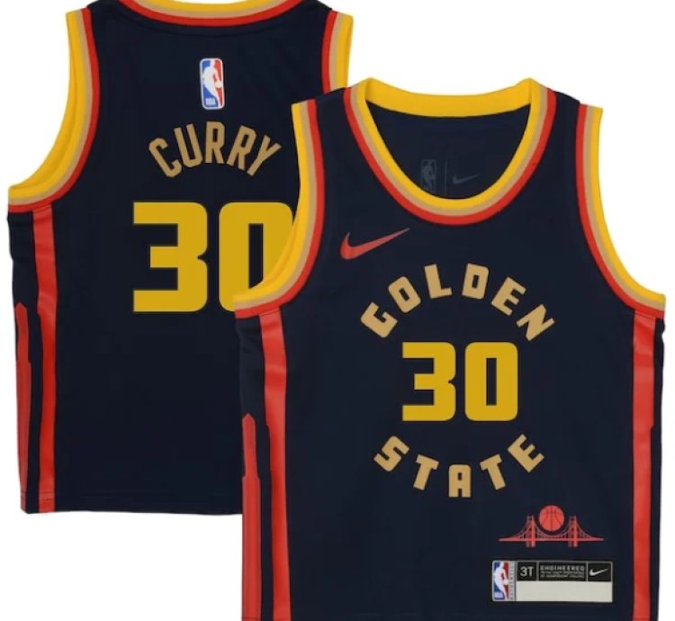 Stephen Curry Golden State Warriors Nike Preschool 202425 Swingman Player Jersey - City Edition - Navy