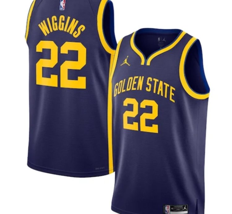 Andrew Wiggins Golden State Warriors Jordan Brand Unisex Swingman Jersey - Statement Edition - Navy
