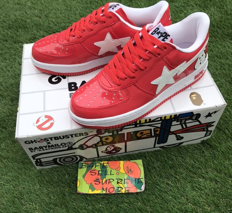 Bape Gostbusters Red Patent Leather