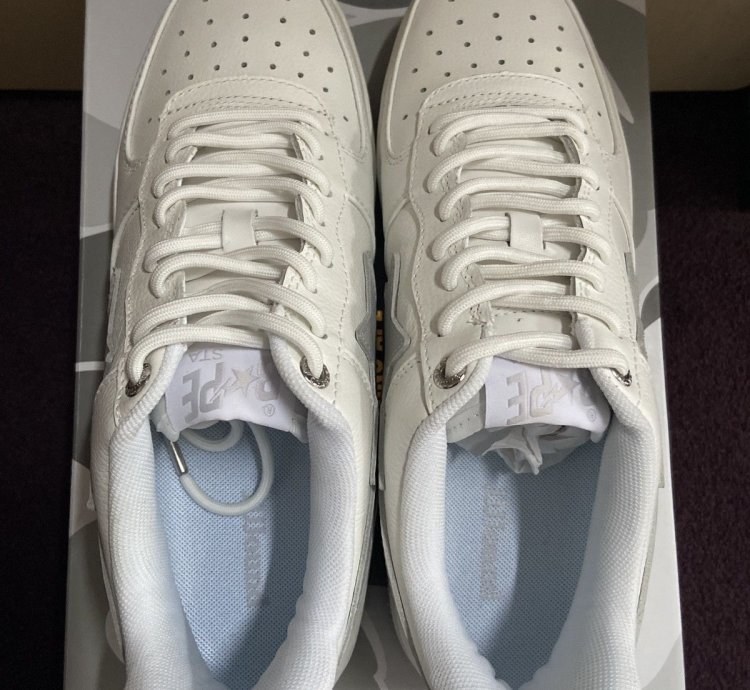 Bape Jjjjound Bapesta White Grey