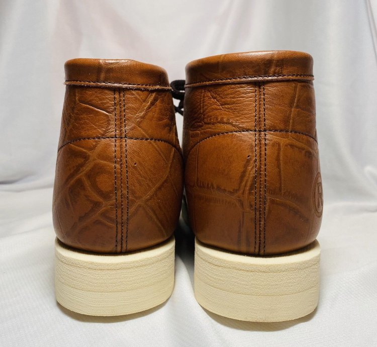 Bape Manhunt Brown Croc Skin 8 Clarks Bapesta Sta