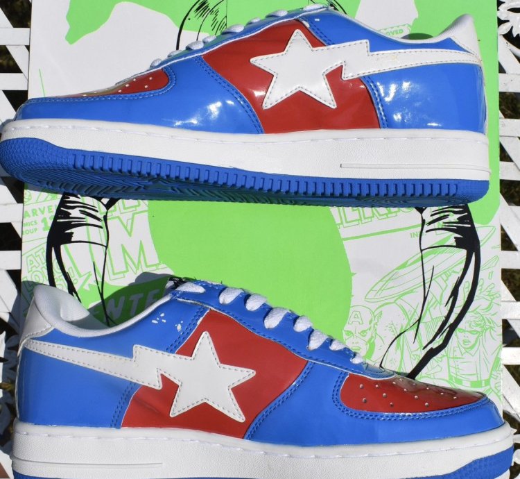 Bape Marvel Captain America Bapesta 2005