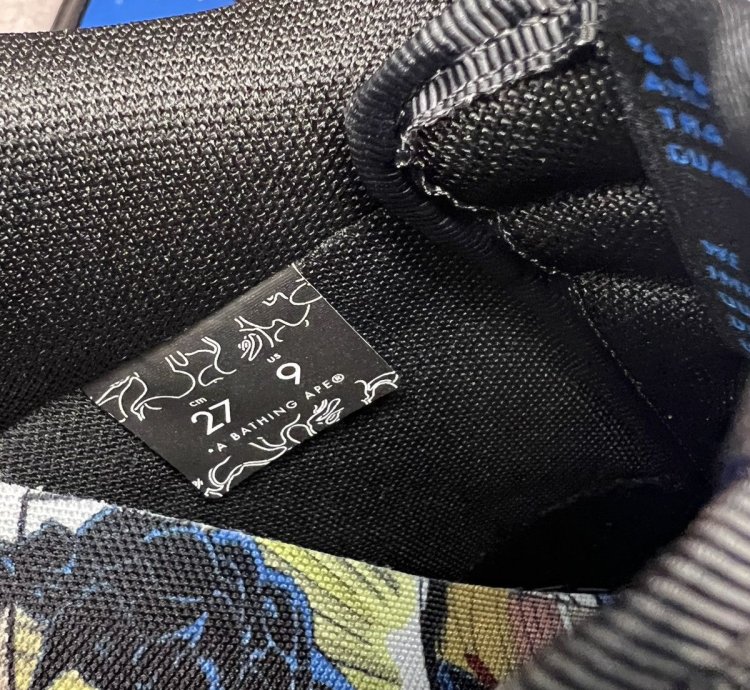 Bape Marvel Comics Venom Blue Black Bapesta