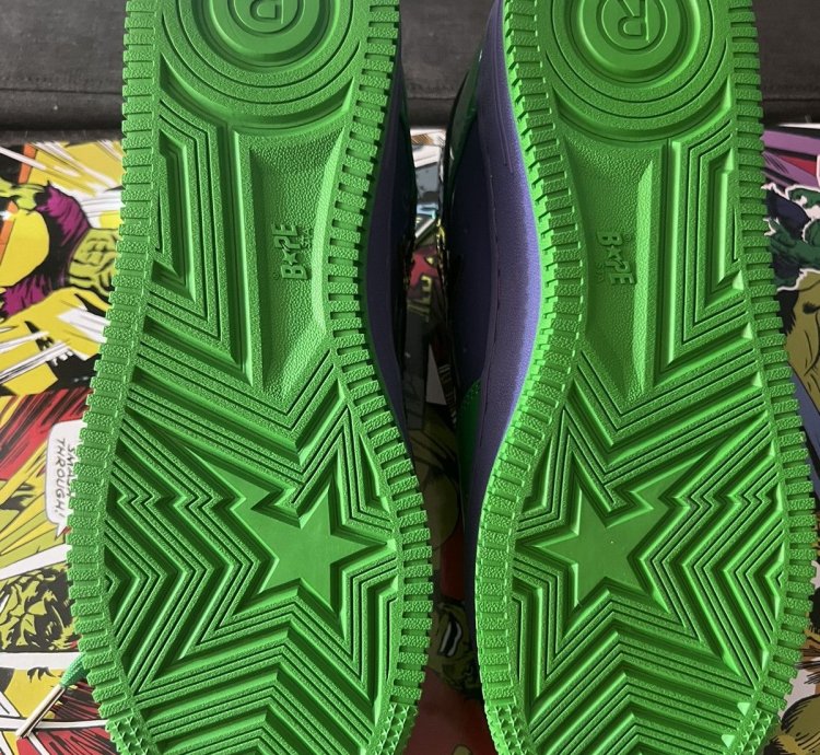 Bape Marvel Hulk Bapesta