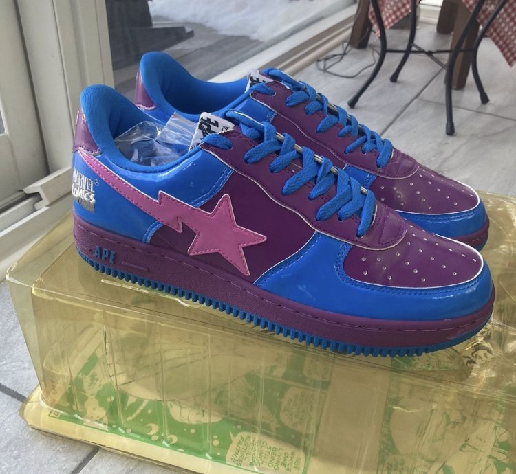 Bape Marvel Silver Surfer Bapesta