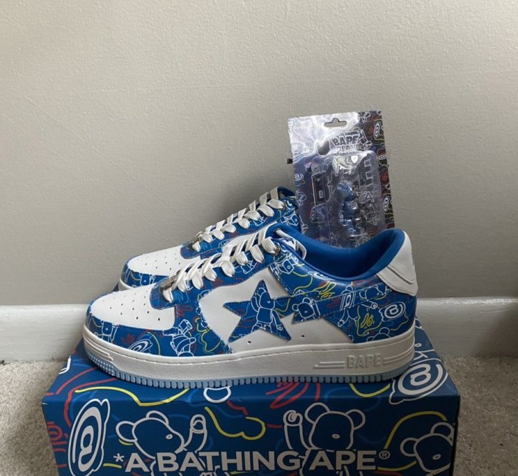 Bape Medicom Toy Bearbrick Blue Camo Bape Sta Low Size 12