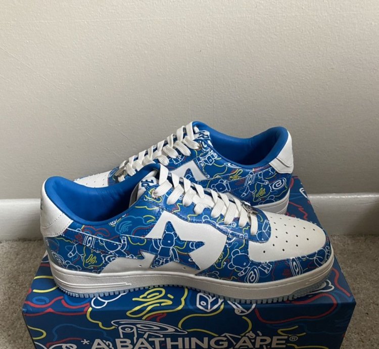 Bape Medicom Toy Bearbrick Blue Camo Bape Sta Low Size 12