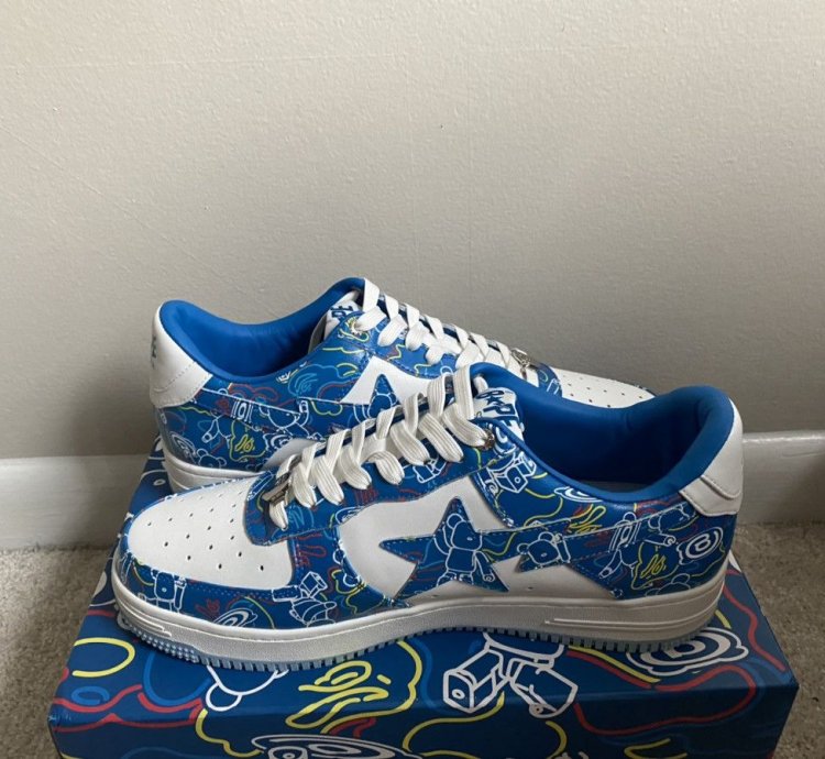Bape Medicom Toy Bearbrick Blue Camo Bape Sta Low Size 12
