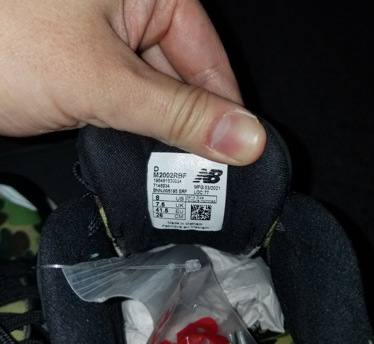 Bape New Balance 2002r Black Camo