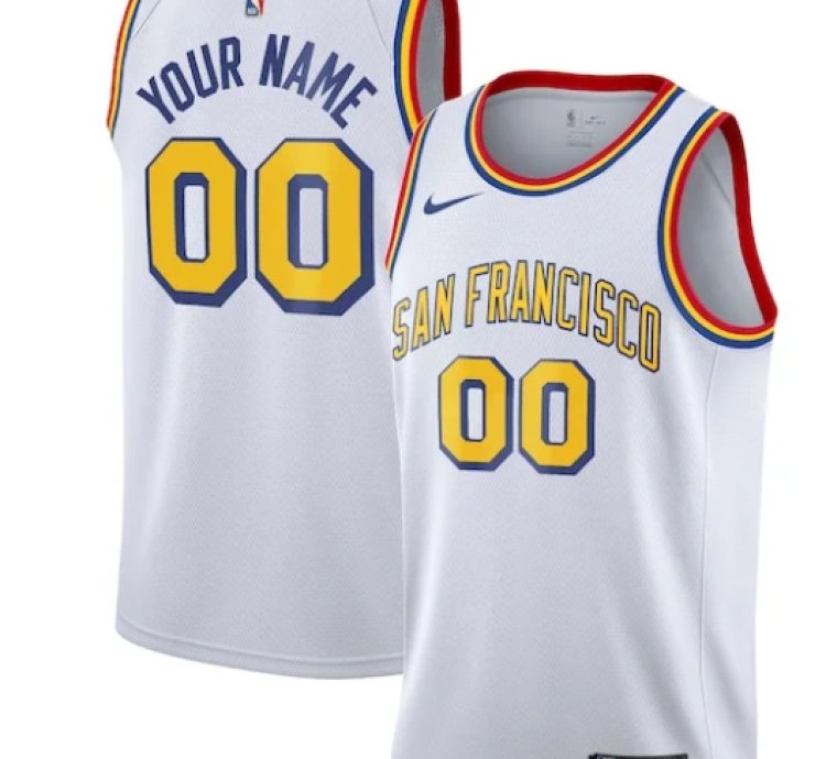 Golden State Warriors Nike Unisex 201920 Custom Swingman Jersey - White - Classic Edition