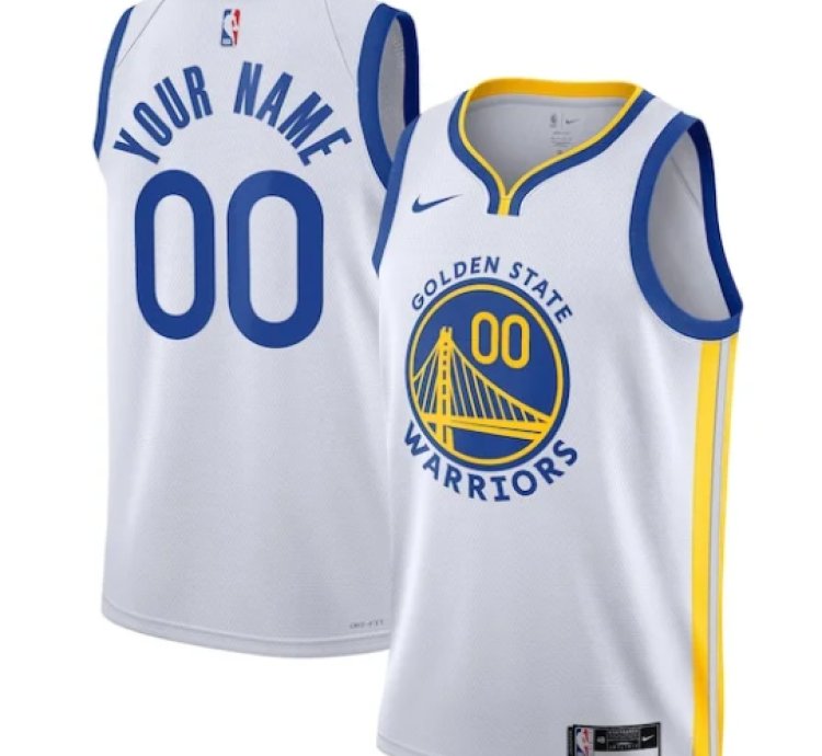 Golden State Warriors Nike Unisex Swingman Custom Jersey White - Association Edition