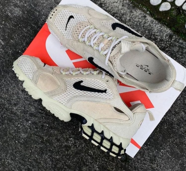 Nike X Stussy Air Zoom Spiridon Cage 2 Fossil