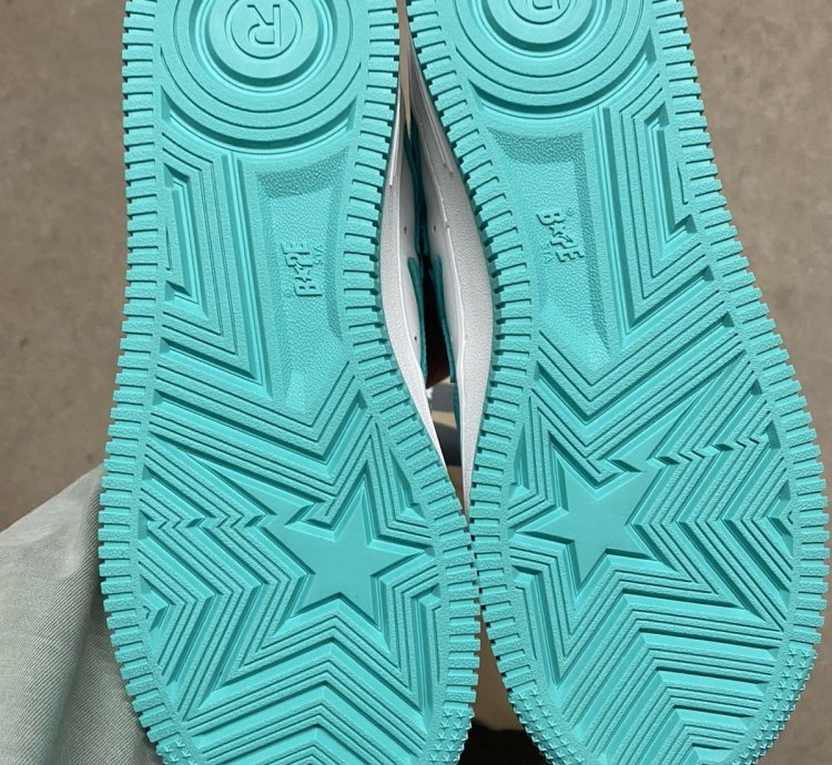 Bape Premium Leather Bapesta Green