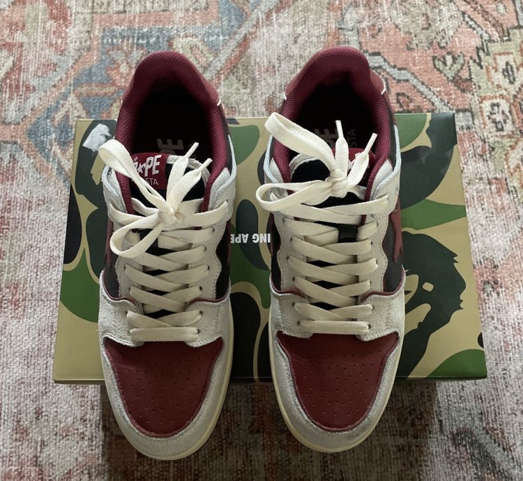 Bape Red Sk8 Sta Sneakers
