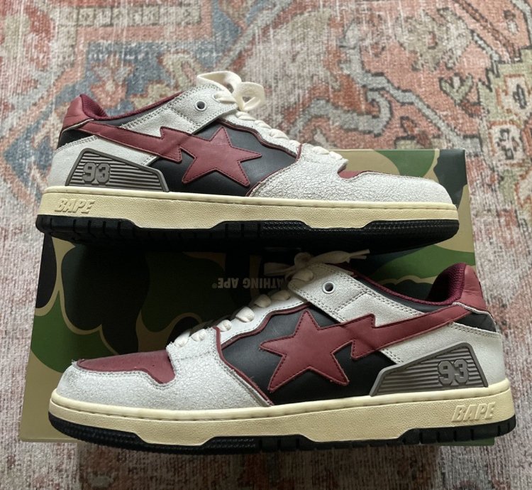 Bape Red Sk8 Sta Sneakers