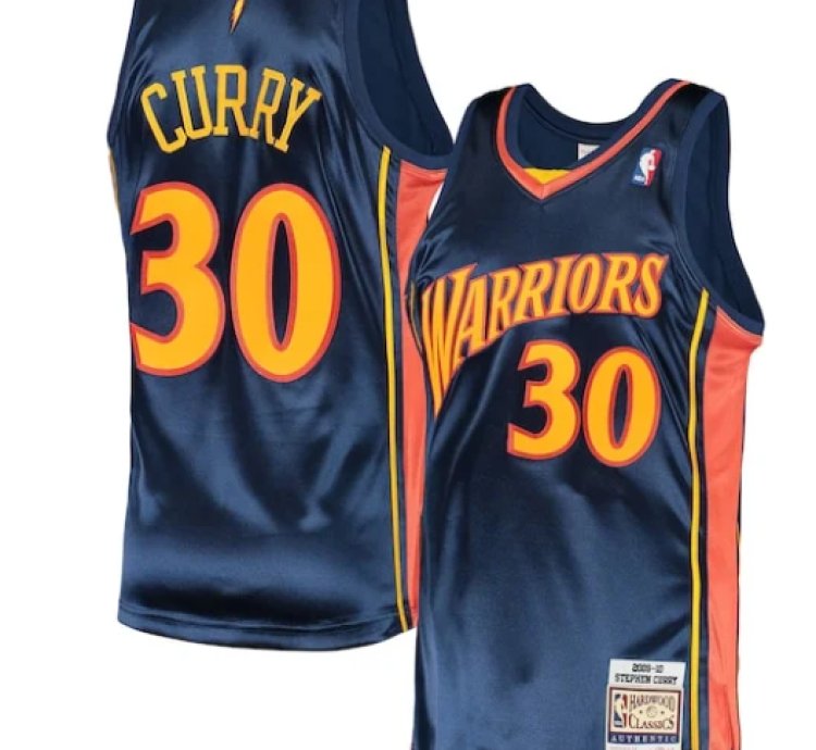 Stephen Curry Golden State Warriors 200910 Hardwood Classics Authentic Jersey - Navy