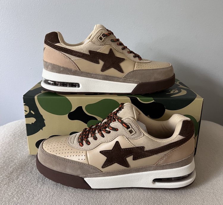 Bape Roadsta Sneakers In Beige Brown