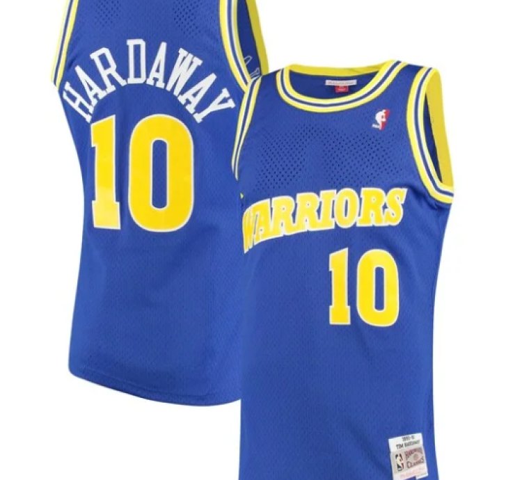 Tim Hardaway Golden State Warriors 199091 Hardwood Classics Swingman Jersey - Royal