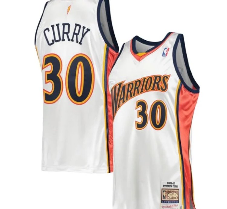Stephen Curry Golden State Warriors 200910 Hardwood Classics Authentic Jersey - White
