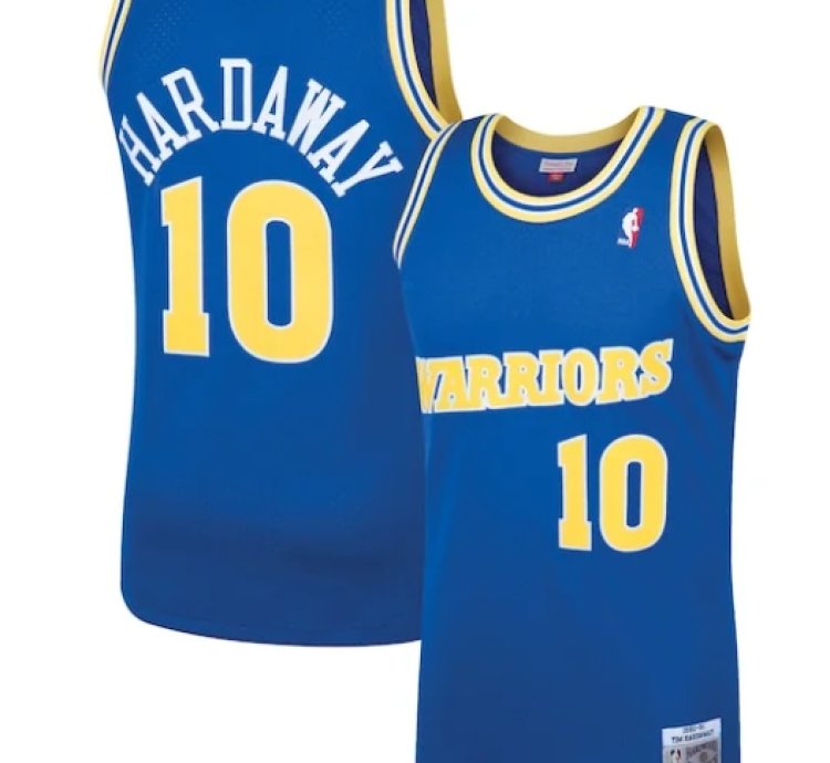 Tim Hardaway Golden State Warriors 199091 Hardwood Classics Swingman Jersey - Royal