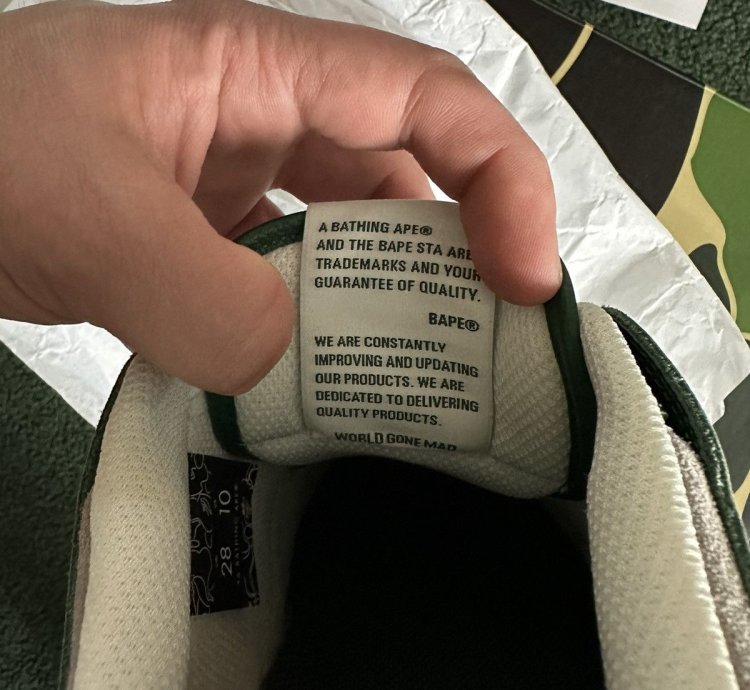Bape Sk8 Sta 1 Sneakers Green And Black