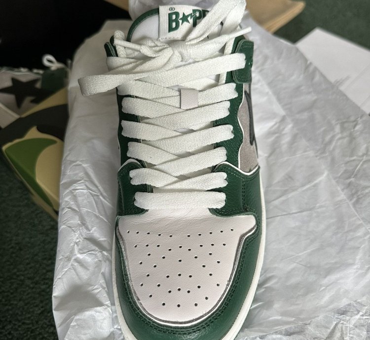 Bape Sk8 Sta 1 Sneakers Green And Black