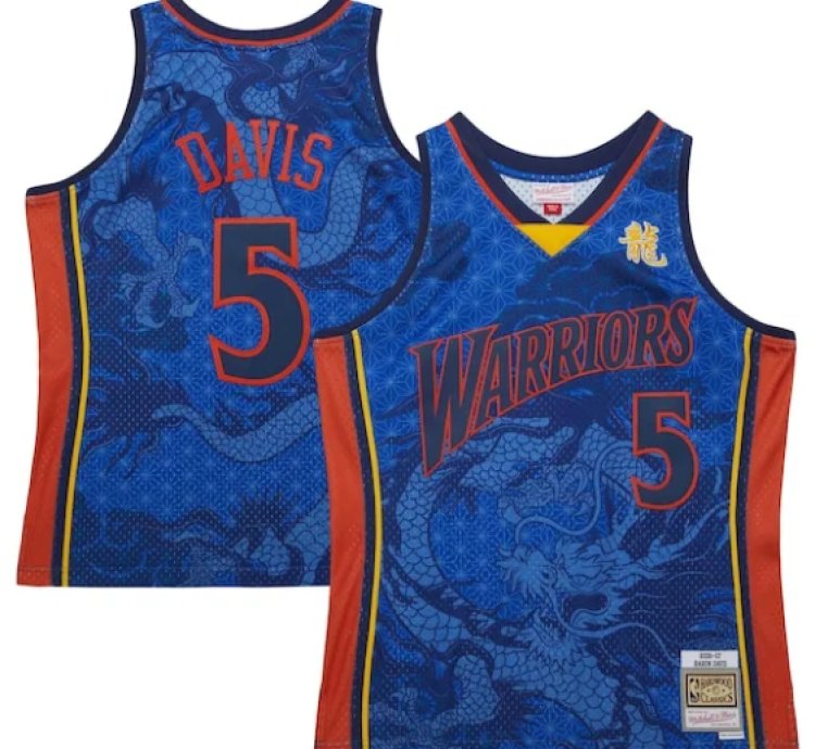 Baron Davis Golden State Warriors 200607 Hardwood Classics Asian Heritage 60 Swingman Throwback Player Jersey - Royal