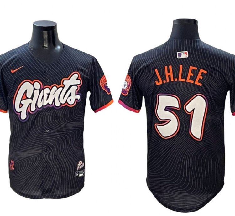 San Francisco Giants 51 Jung Hoo Lee Black 2025 City Connect Jersey