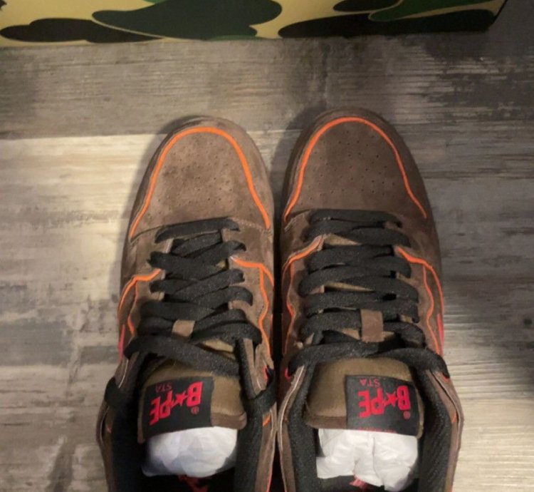 Bape Sk8 Sta Brown And Red