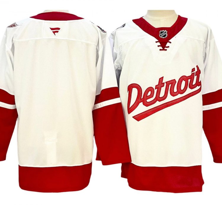 Detroit Red Wings Blank White 2025 Nhl Stadium Series Jersey
