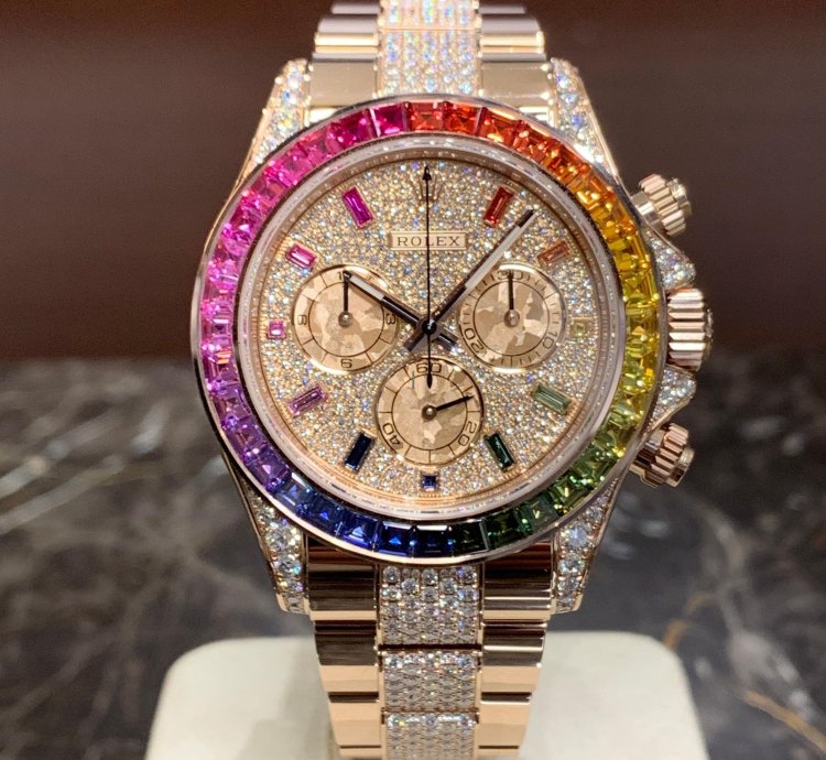 Rolex Daytona Rainbow Pave Factory New Lc Eu Ref 116595rbow