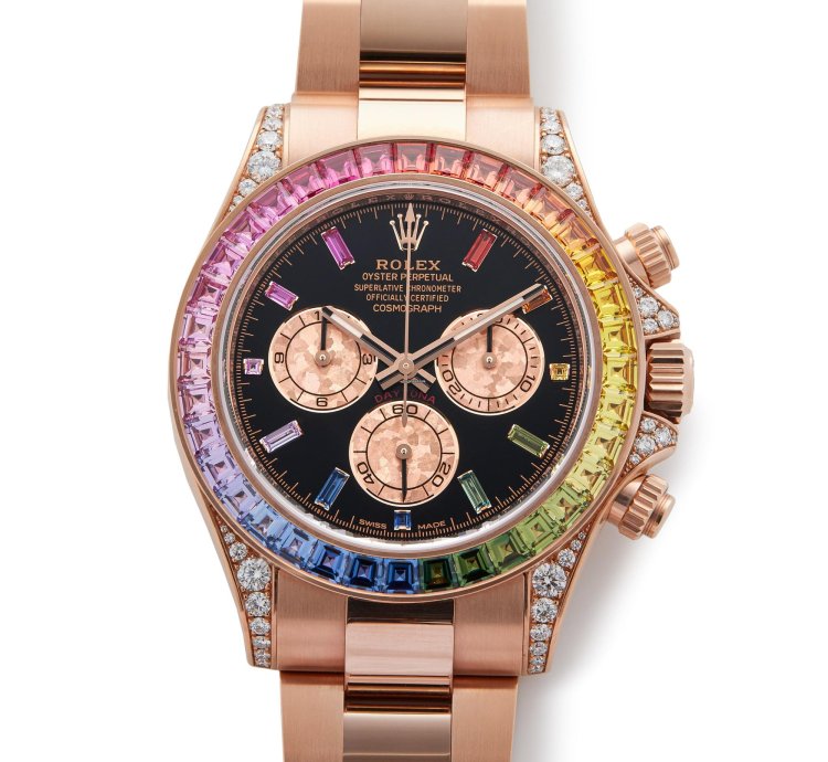 Rolex Daytona Rainbow Rare 18k Rose Gold 116595rbow - Ats-w007976