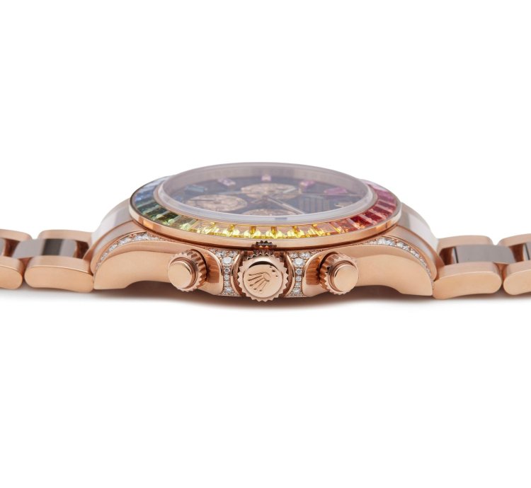 Rolex Daytona Rainbow Rare 18k Rose Gold 116595rbow - Ats-w007976