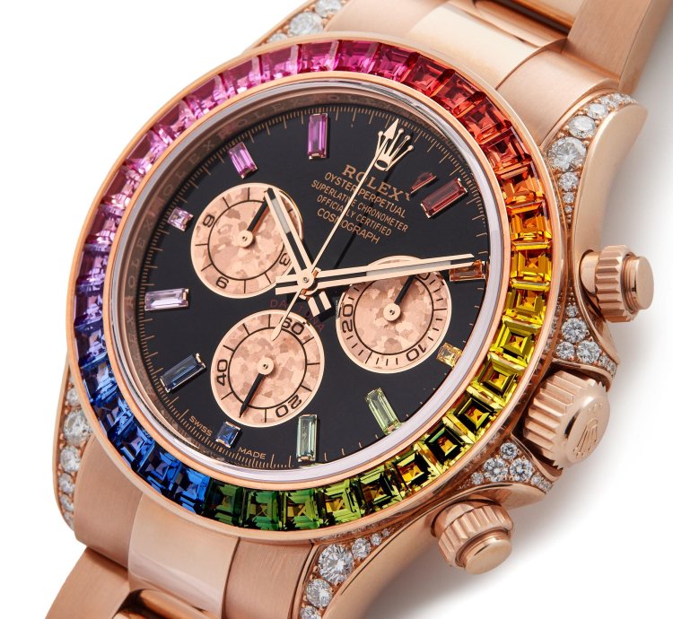 Rolex Daytona Rainbow Rare 18k Rose Gold 116595rbow - Ats-w007976
