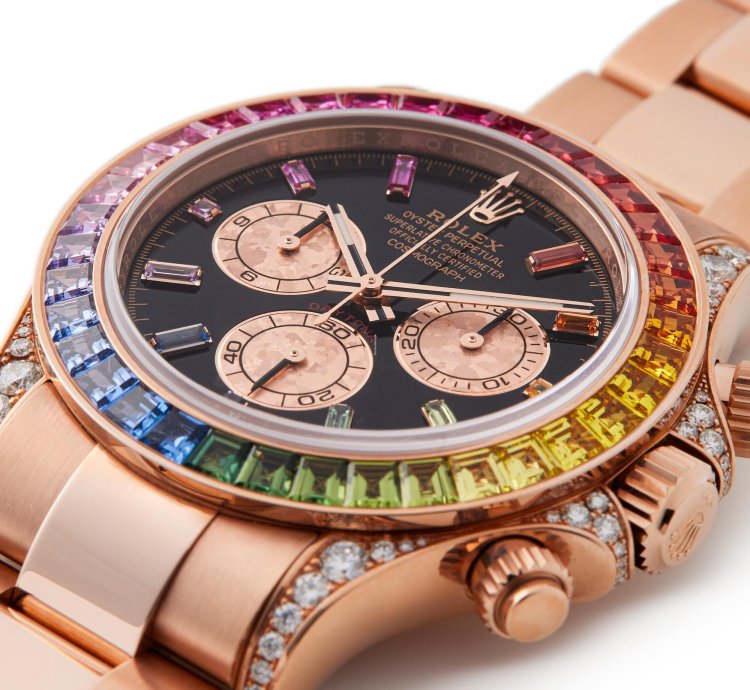 Rolex Daytona Rainbow Rare 18k Rose Gold 116595rbow - Ats-w007976